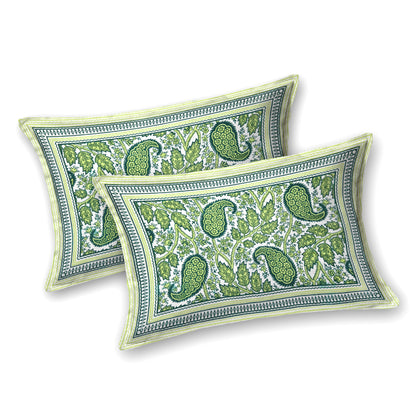 100% pure cotton jaipuri sanganari printed 98*108 king size Premium bedsheet with 2 Matching pillow covers