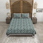 100% pure cotton jaipuri sanganari printed 98*108 king size Premium bedsheet with 2 Matching pillow covers