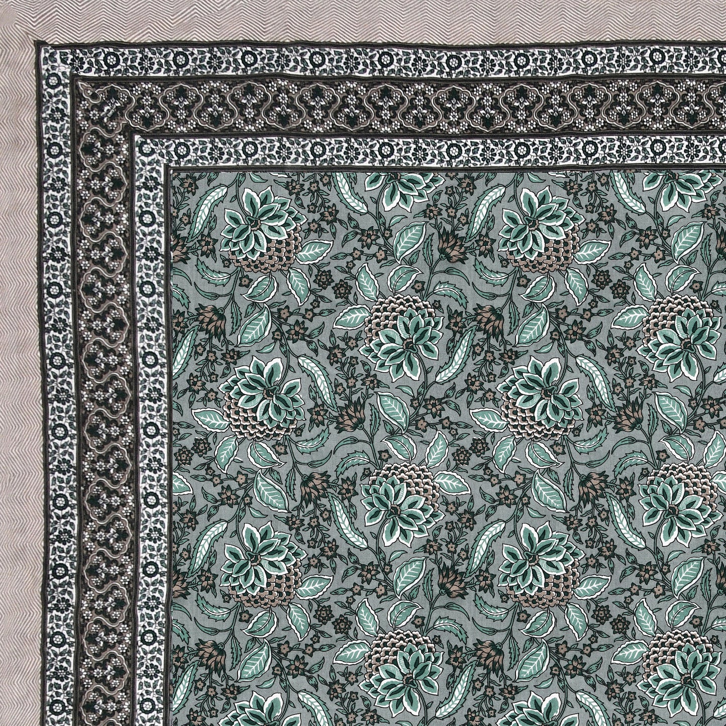 100% pure cotton jaipuri sanganari printed 98*108 king size Premium bedsheet with 2 Matching pillow covers