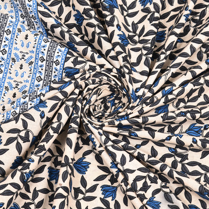 100% pure cotton jaipuri sanganari printed 98*108 king size Premium bedsheet with 2 Matching pillow covers