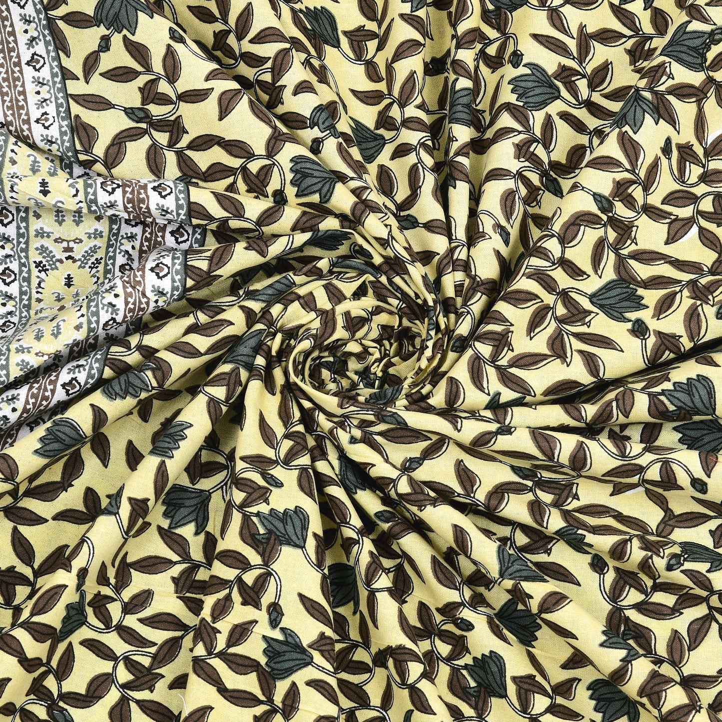 100% pure cotton jaipuri sanganari printed 98*108 king size Premium bedsheet with 2 Matching pillow covers