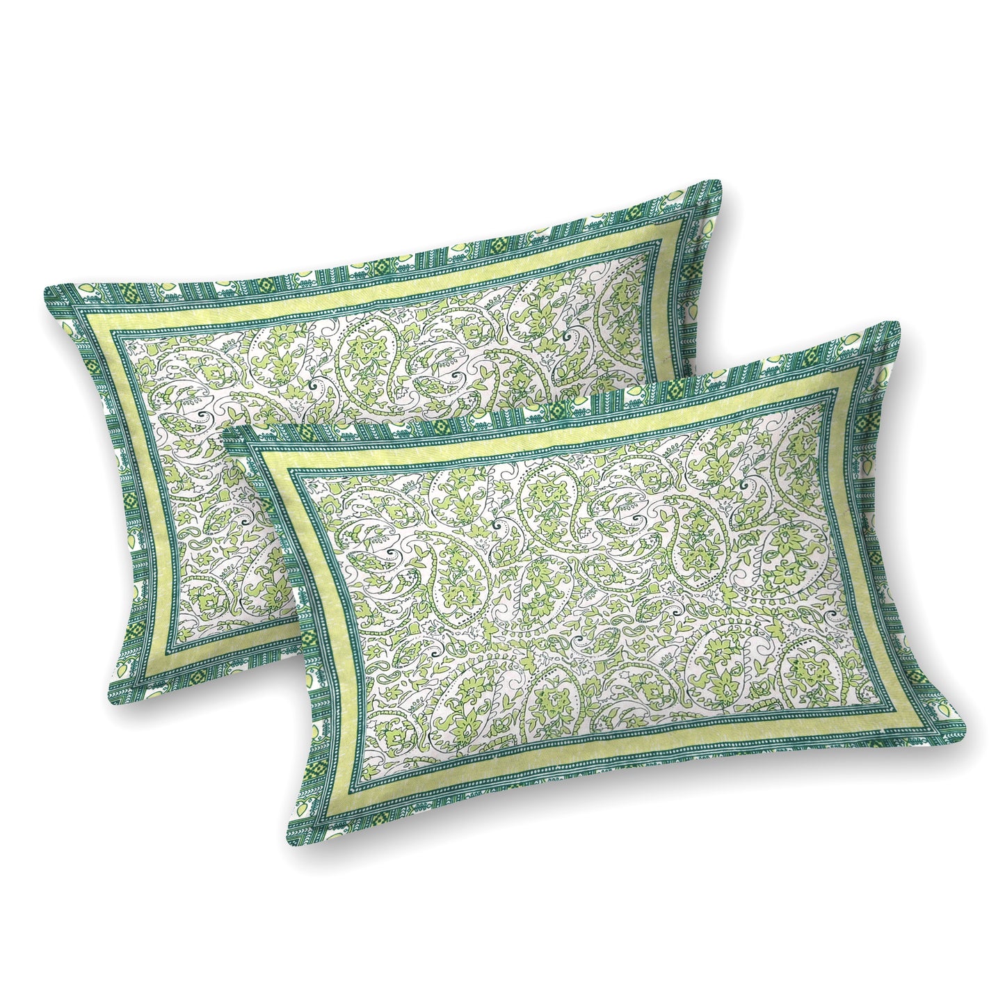 100% pure cotton jaipuri sanganari printed 98*108 king size Premium bedsheet with 2 Matching pillow covers
