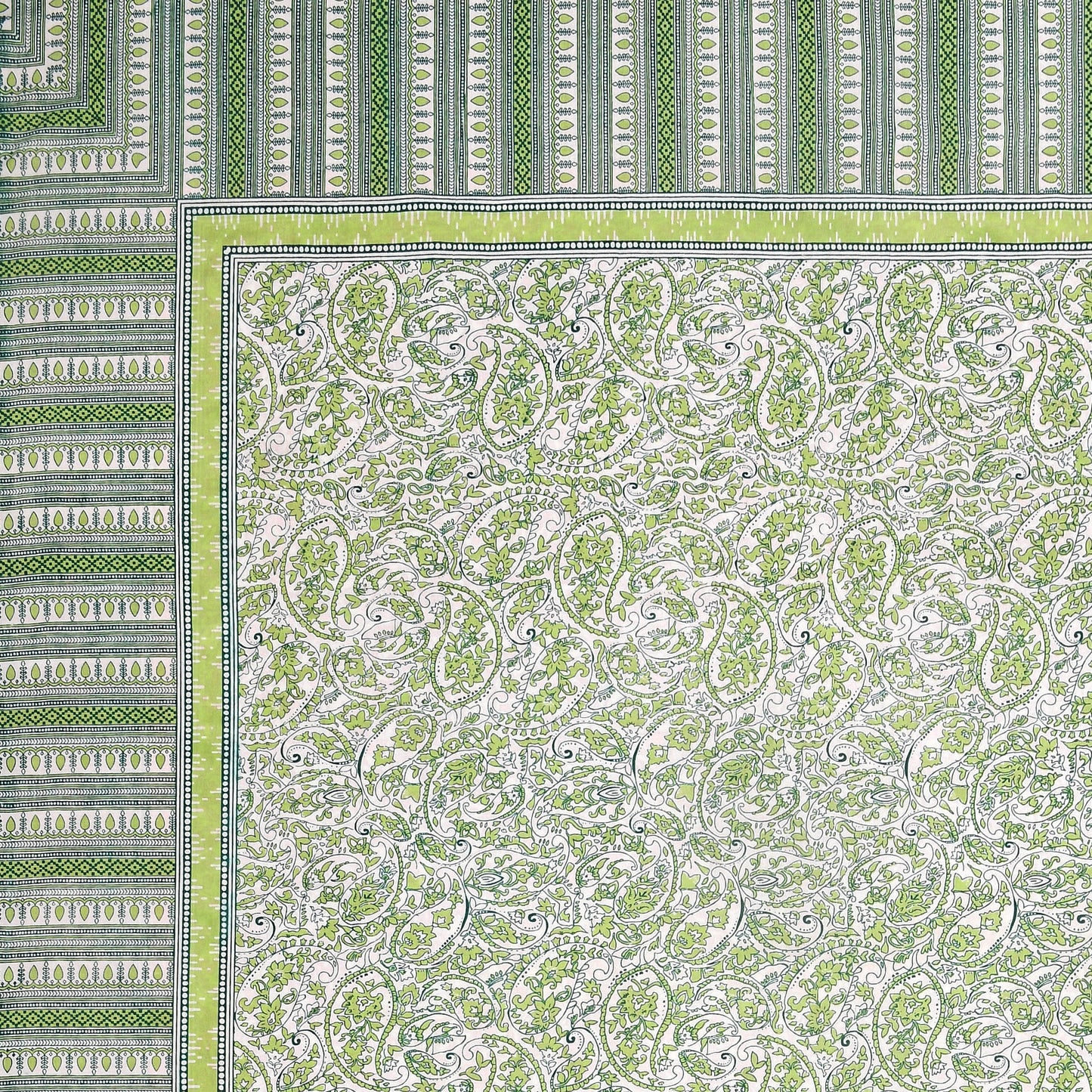 100% pure cotton jaipuri sanganari printed 98*108 king size Premium bedsheet with 2 Matching pillow covers