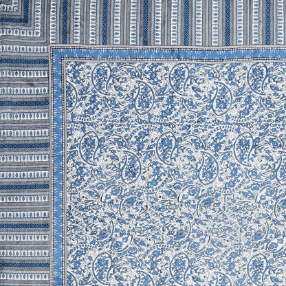 100% pure cotton jaipuri sanganari printed 98*108 king size Premium bedsheet with 2 Matching pillow covers