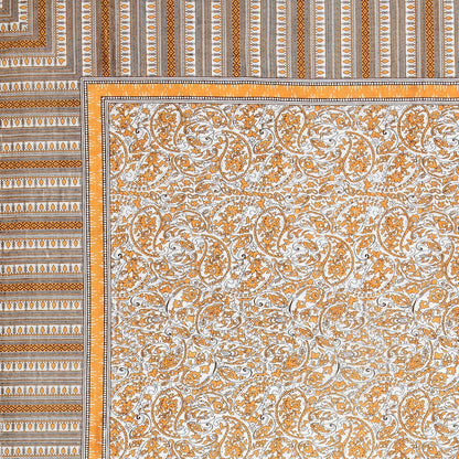 100% pure cotton jaipuri sanganari printed 98*108 king size Premium bedsheet with 2 Matching pillow covers