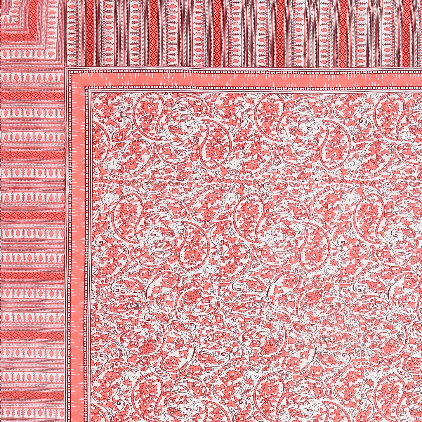 100% pure cotton jaipuri sanganari printed 98*108 king size Premium bedsheet with 2 Matching pillow covers