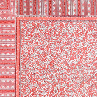 100% pure cotton jaipuri sanganari printed 98*108 king size Premium bedsheet with 2 Matching pillow covers