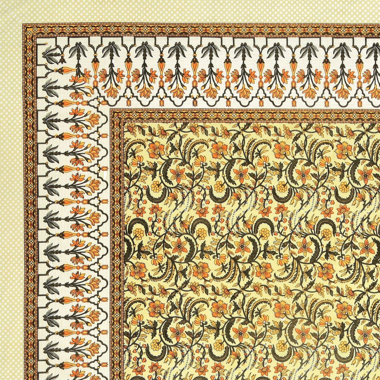 100% pure cotton jaipuri sanganari printed 98*108 king size Premium bedsheet with 2 Matching pillow covers