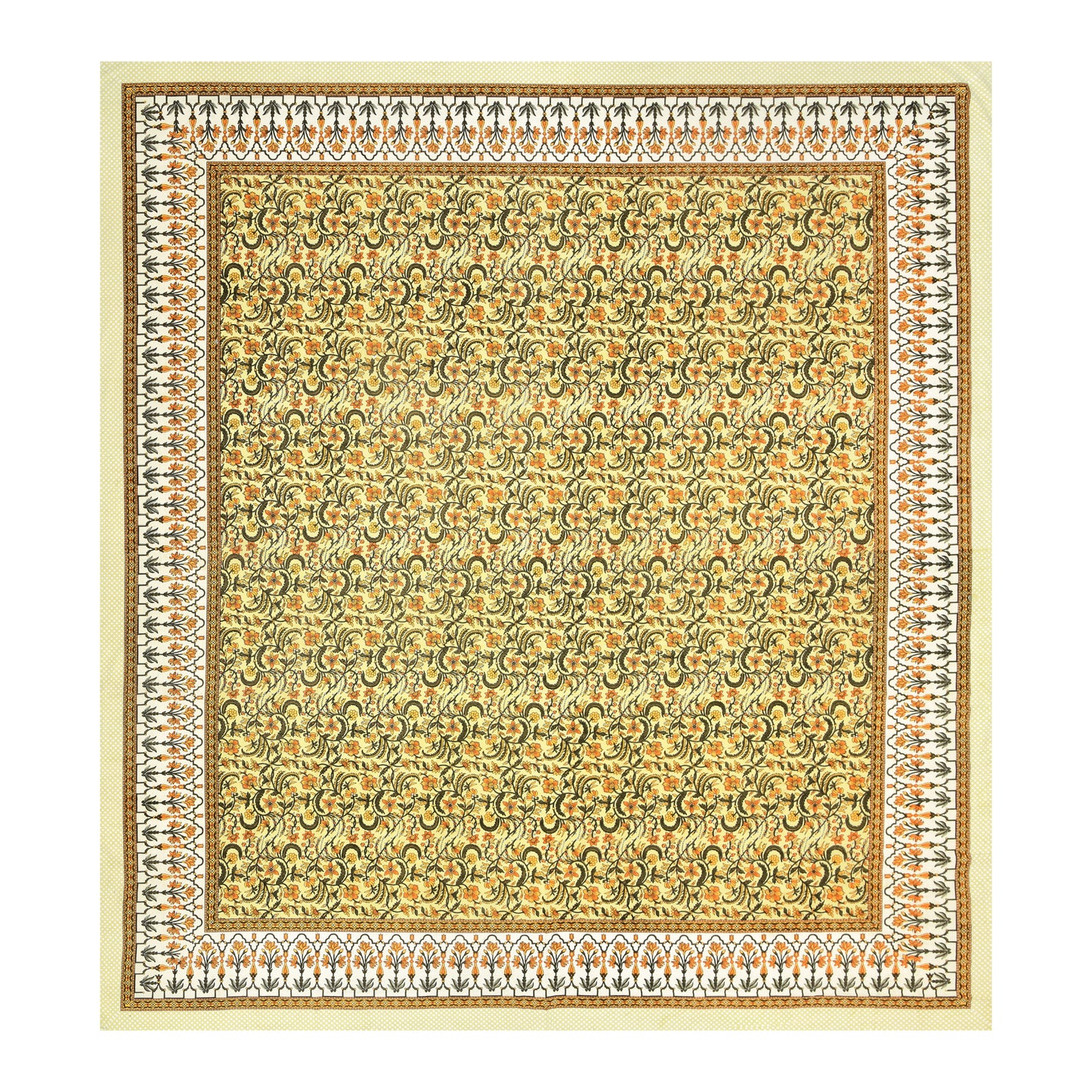 100% pure cotton jaipuri sanganari printed 98*108 king size Premium bedsheet with 2 Matching pillow covers