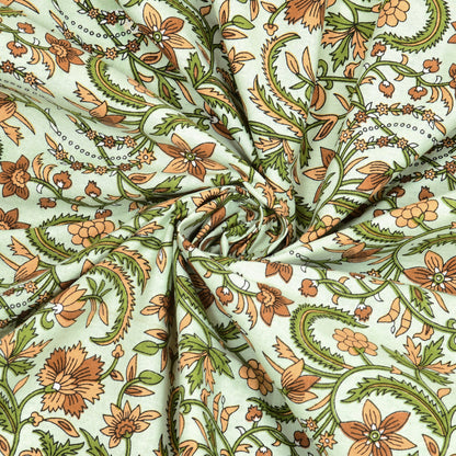 100% pure cotton jaipuri sanganari printed 98*108 king size Premium bedsheet with 2 Matching pillow covers