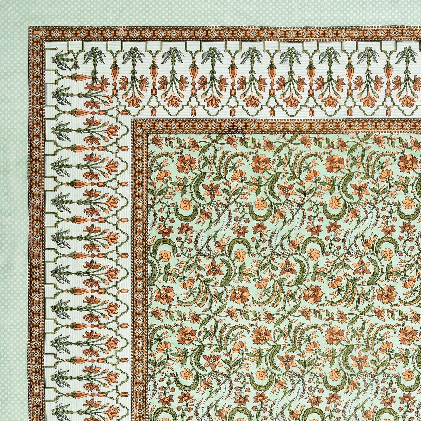 100% pure cotton jaipuri sanganari printed 98*108 king size Premium bedsheet with 2 Matching pillow covers