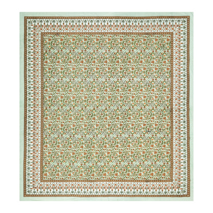 100% pure cotton jaipuri sanganari printed 98*108 king size Premium bedsheet with 2 Matching pillow covers
