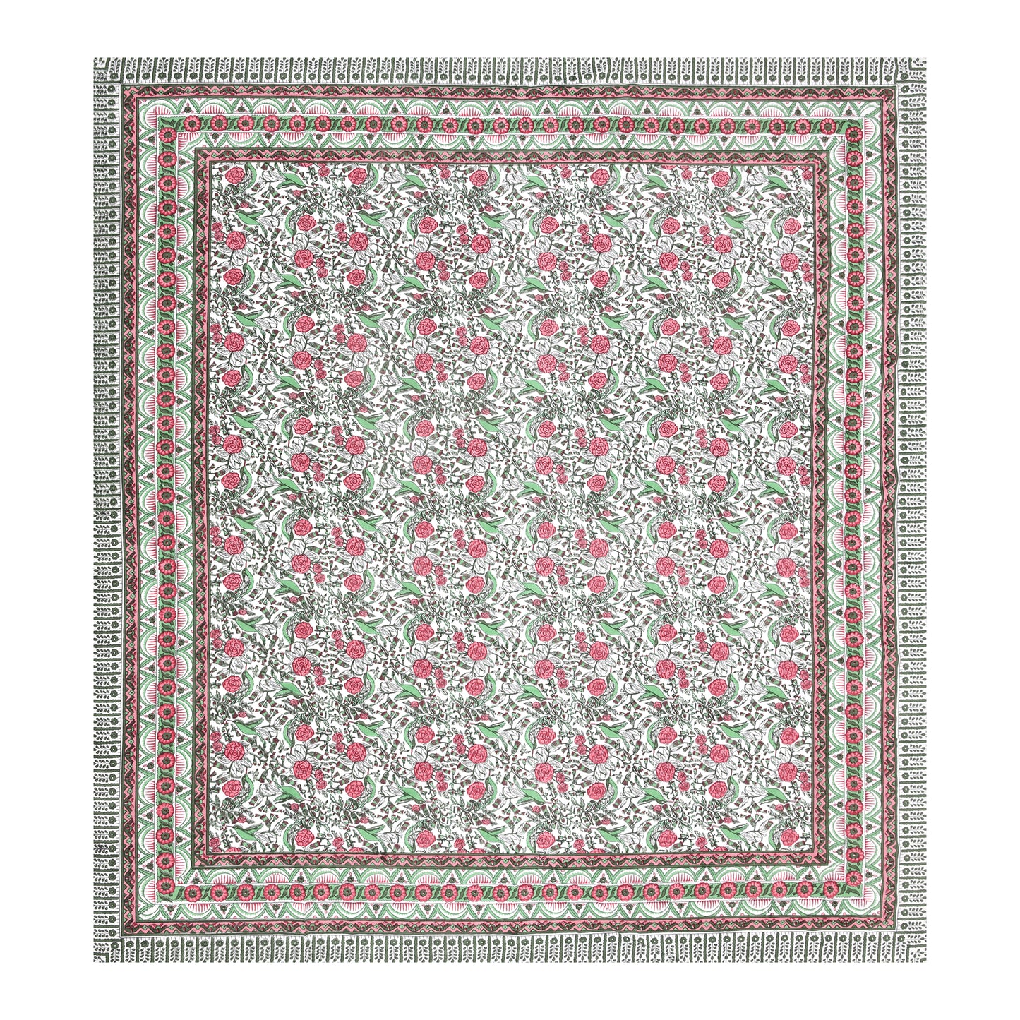 100% pure cotton jaipuri sanganari printed 98*108 king size Premium bedsheet with 2 Matching pillow covers