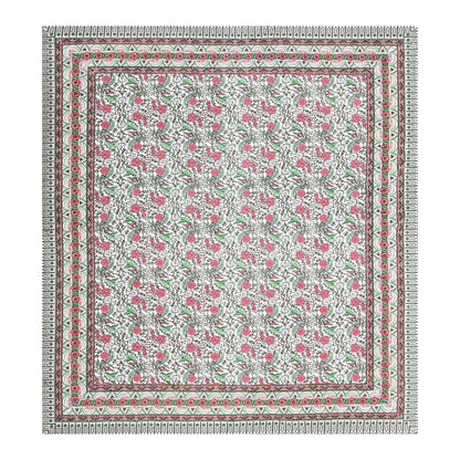 100% pure cotton jaipuri sanganari printed 98*108 king size Premium bedsheet with 2 Matching pillow covers