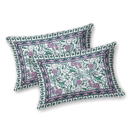 100% pure cotton jaipuri sanganari printed 98*108 king size Premium bedsheet with 2 Matching pillow covers