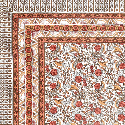 100% pure cotton jaipuri sanganari printed 98*108 king size Premium bedsheet with 2 Matching pillow covers