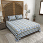 100% pure cotton jaipuri sanganari printed 98*108 king size Premium bedsheet with 2 Matching pillow covers