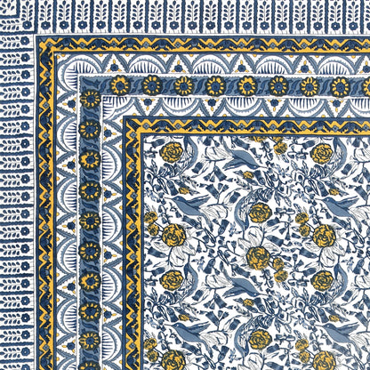 100% pure cotton jaipuri sanganari printed 98*108 king size Premium bedsheet with 2 Matching pillow covers