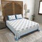 100% pure cotton jaipuri sanganari printed 98*108 king size Premium bedsheet with 2 Matching pillow covers