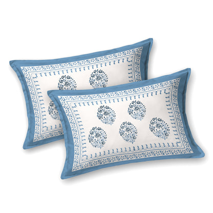 100% pure cotton jaipuri sanganari printed 98*108 king size Premium bedsheet with 2 Matching pillow covers