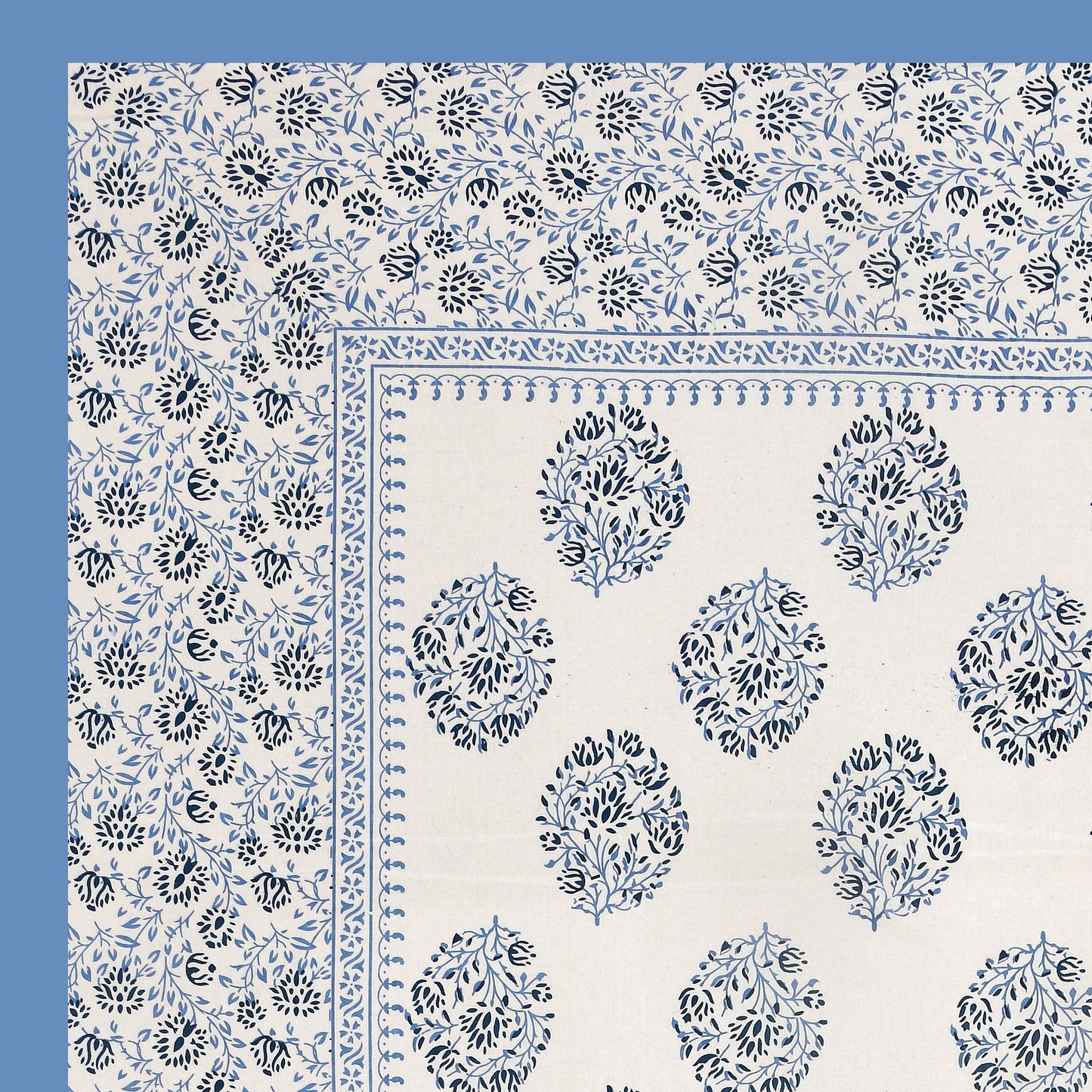 100% pure cotton jaipuri sanganari printed 98*108 king size Premium bedsheet with 2 Matching pillow covers