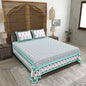 100% pure cotton jaipuri sanganari printed 98*108 king size Premium bedsheet with 2 Matching pillow covers