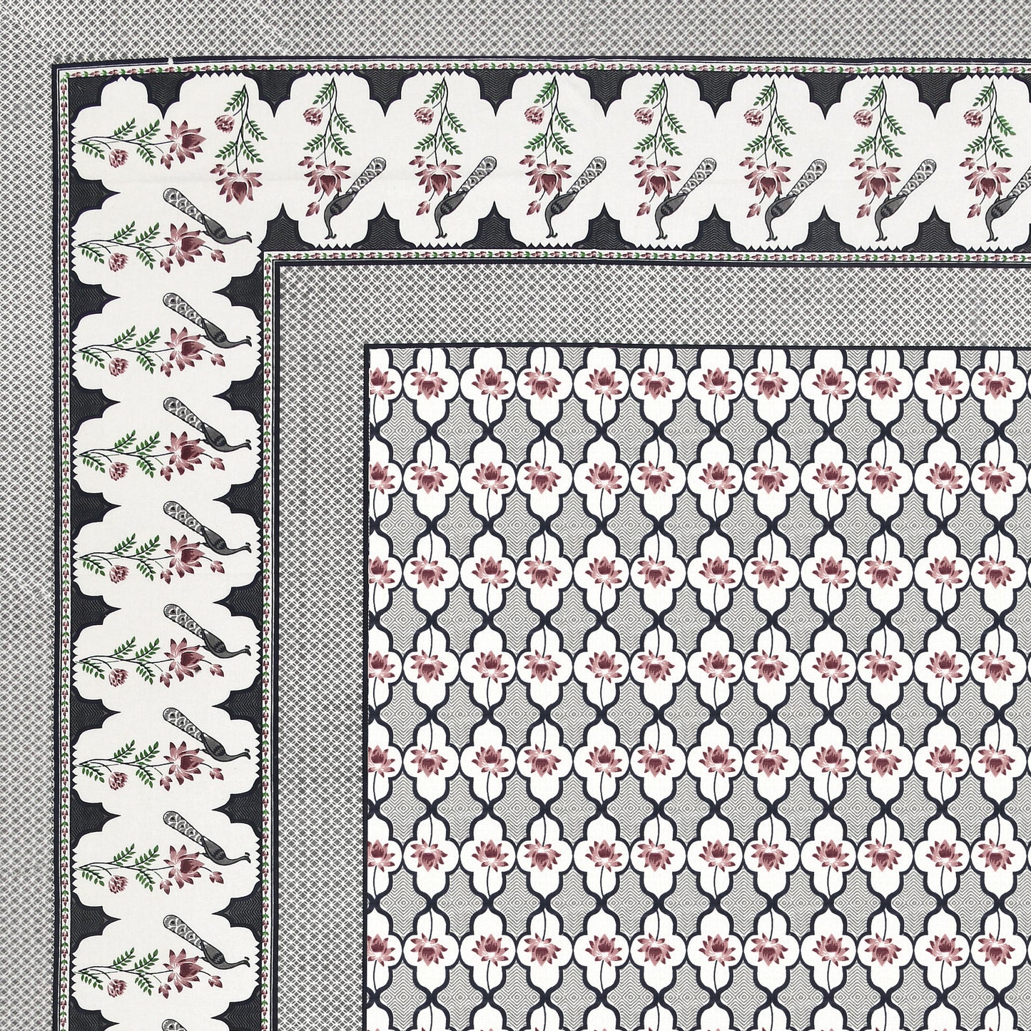 100% pure cotton jaipuri sanganari printed 98*108 king size Premium bedsheet with 2 Matching pillow covers