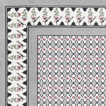 100% pure cotton jaipuri sanganari printed 98*108 king size Premium bedsheet with 2 Matching pillow covers