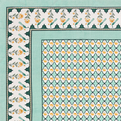 100% pure cotton jaipuri sanganari printed 98*108 king size Premium bedsheet with 2 Matching pillow covers
