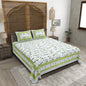 100% pure cotton jaipuri sanganari printed 98*108 king size Premium bedsheet with 2 Matching pillow covers