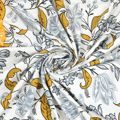 100% pure cotton jaipuri sanganari printed 98*108 king size Premium bedsheet with 2 Matching pillow covers