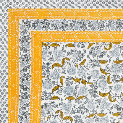 100% pure cotton jaipuri sanganari printed 98*108 king size Premium bedsheet with 2 Matching pillow covers