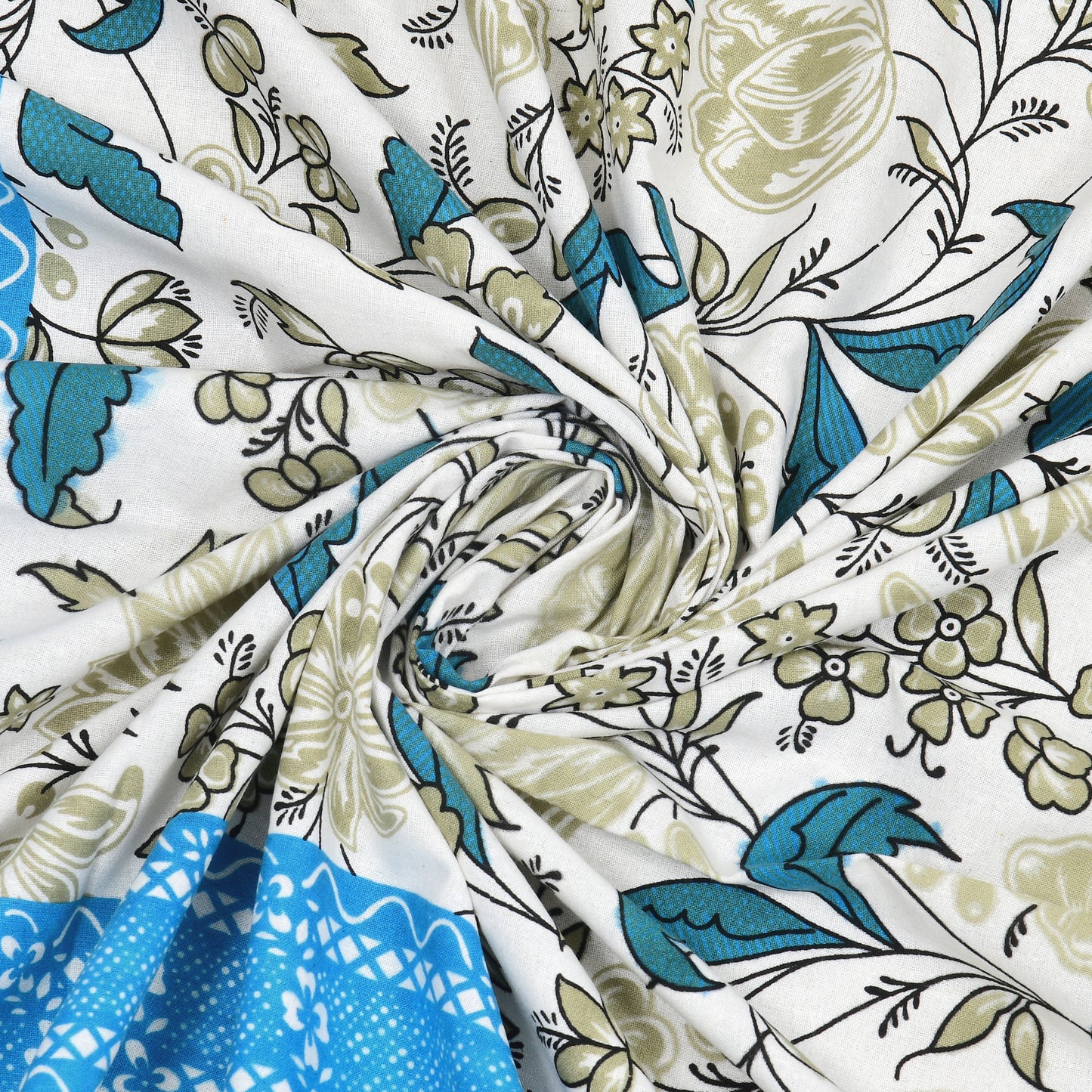 100% pure cotton jaipuri sanganari printed 98*108 king size Premium bedsheet with 2 Matching pillow covers