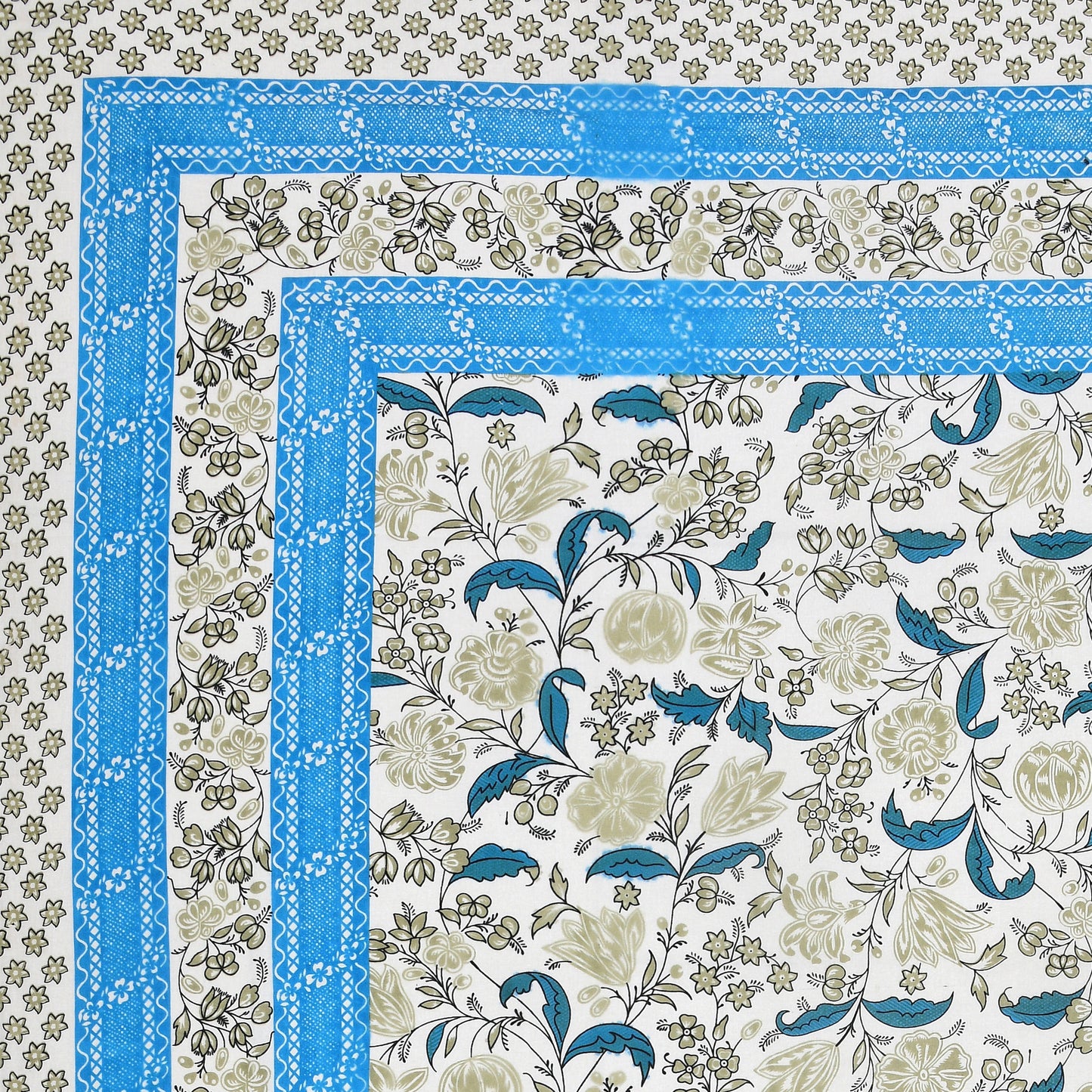 100% pure cotton jaipuri sanganari printed 98*108 king size Premium bedsheet with 2 Matching pillow covers