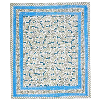 100% pure cotton jaipuri sanganari printed 98*108 king size Premium bedsheet with 2 Matching pillow covers