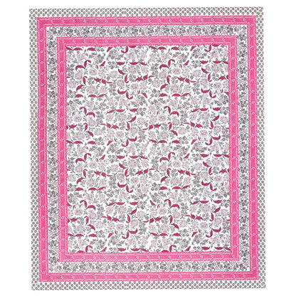 100% pure cotton jaipuri sanganari printed 98*108 king size Premium bedsheet with 2 Matching pillow covers