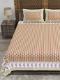 100% pure cotton jaipuri sanganari printed 98*108 king size Premium bedsheet with 2 Matching pillow covers