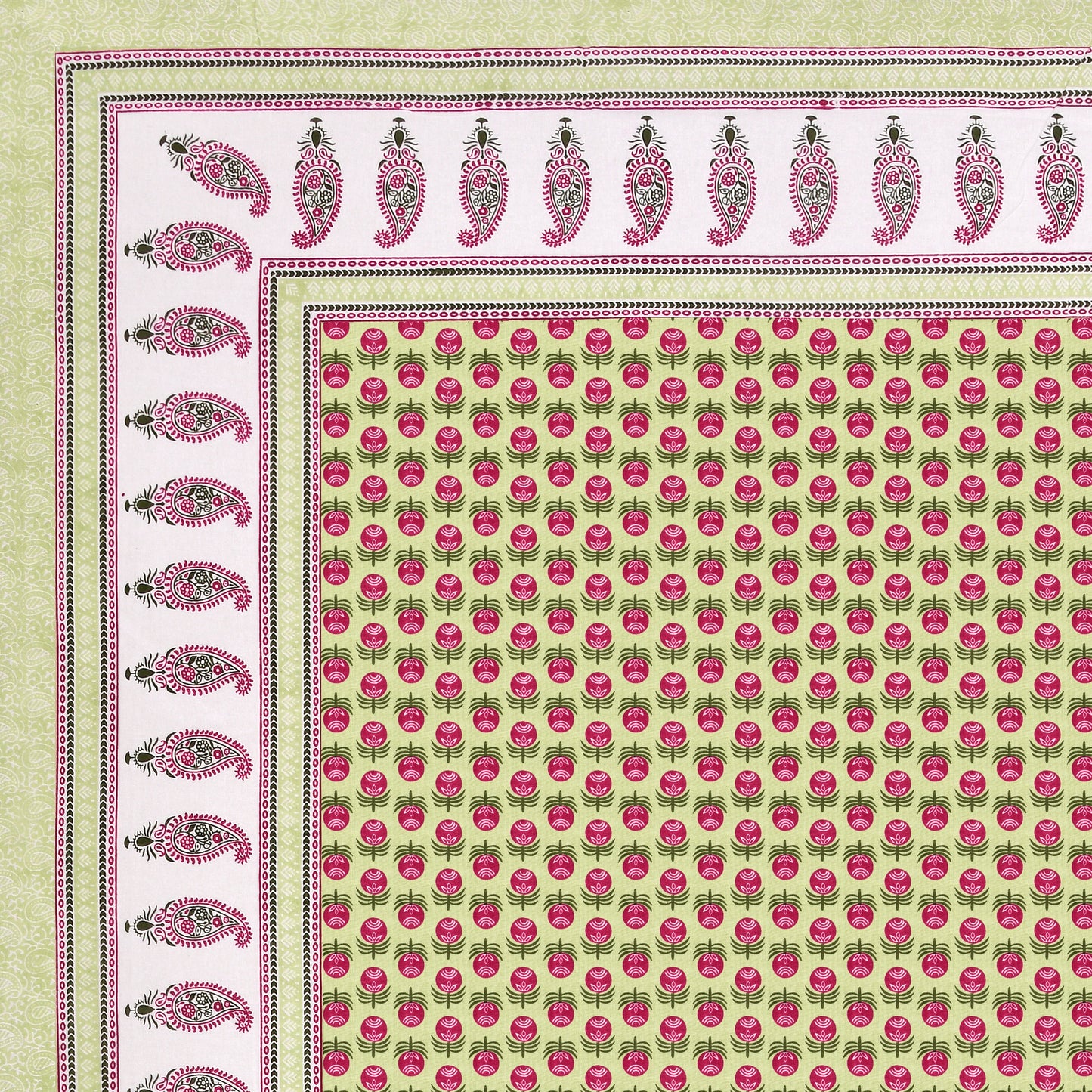 100% pure cotton jaipuri sanganari printed 98*108 king size Premium bedsheet with 2 Matching pillow covers