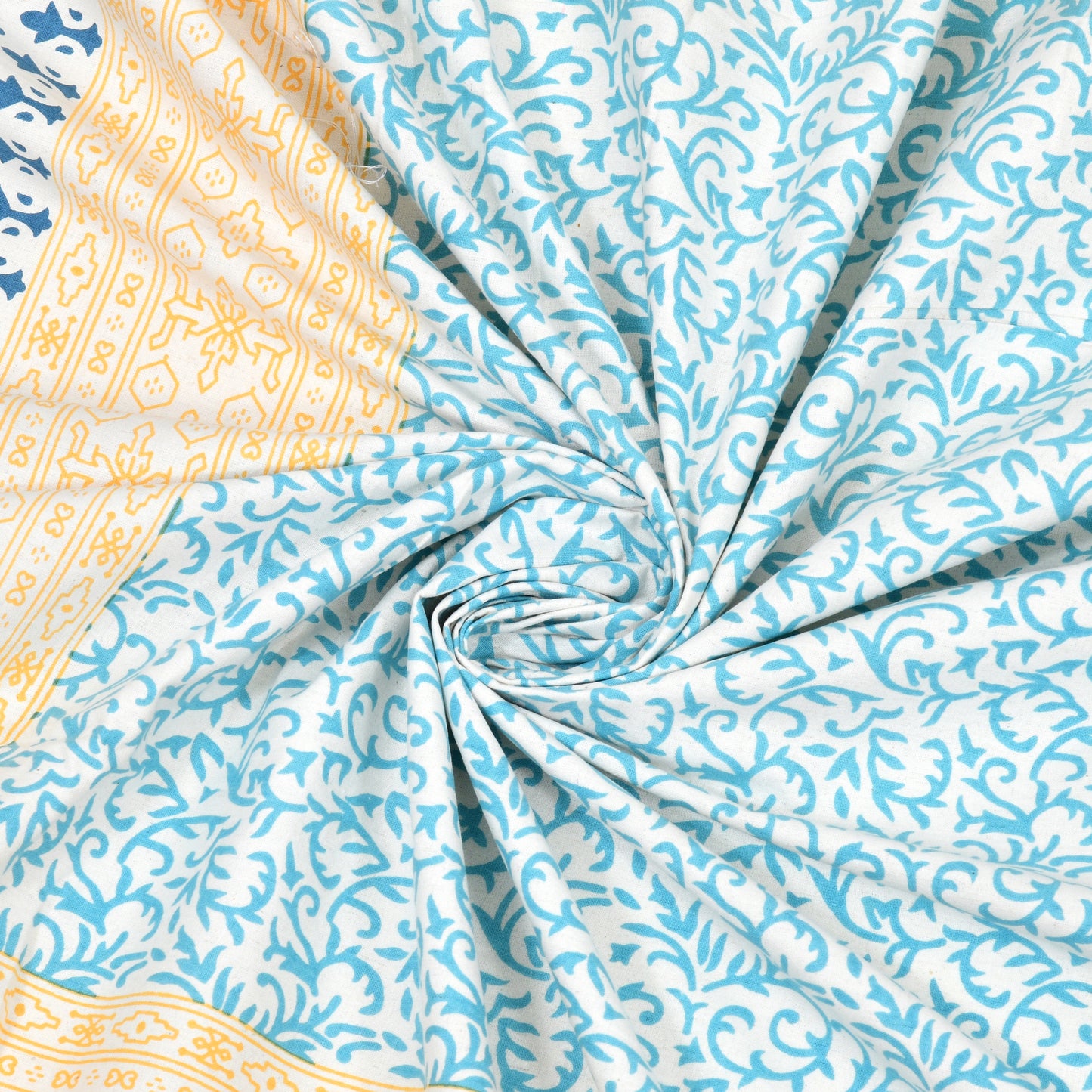 100% pure cotton jaipuri sanganari printed 98*108 king size Premium bedsheet with 2 Matching pillow covers