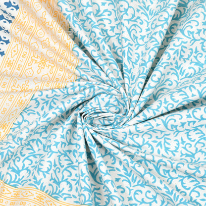 100% pure cotton jaipuri sanganari printed 98*108 king size Premium bedsheet with 2 Matching pillow covers