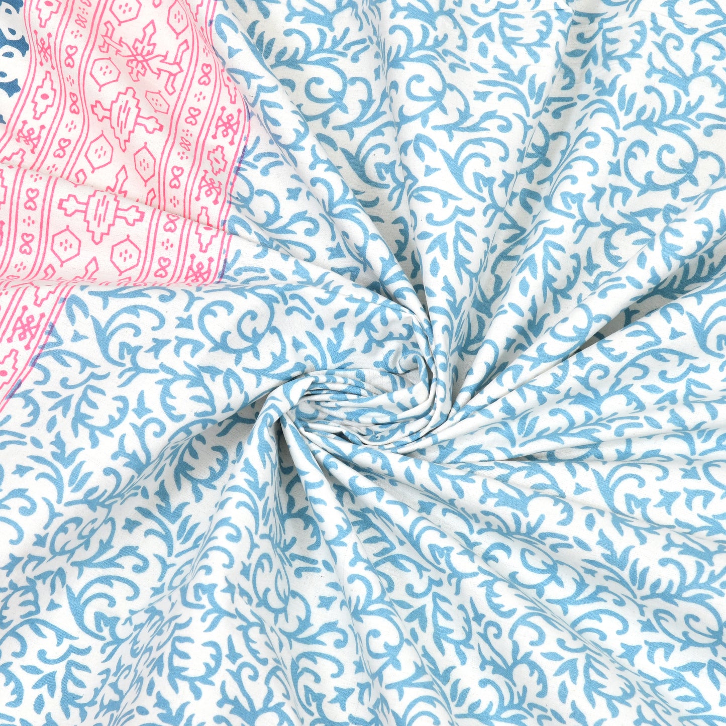 100% pure cotton jaipuri sanganari printed 98*108 king size Premium bedsheet with 2 Matching pillow covers