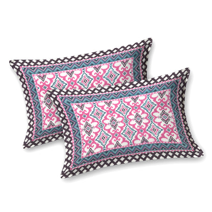 100% pure cotton jaipuri sanganari printed 98*108 king size Premium bedsheet with 2 Matching pillow covers