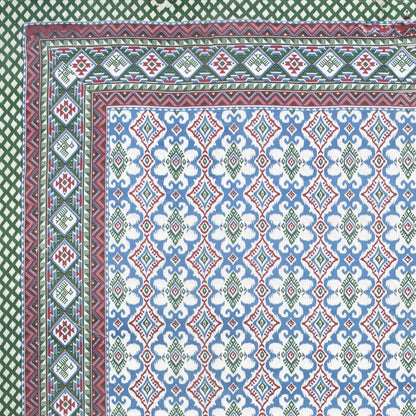 100% pure cotton jaipuri sanganari printed 98*108 king size Premium bedsheet with 2 Matching pillow covers