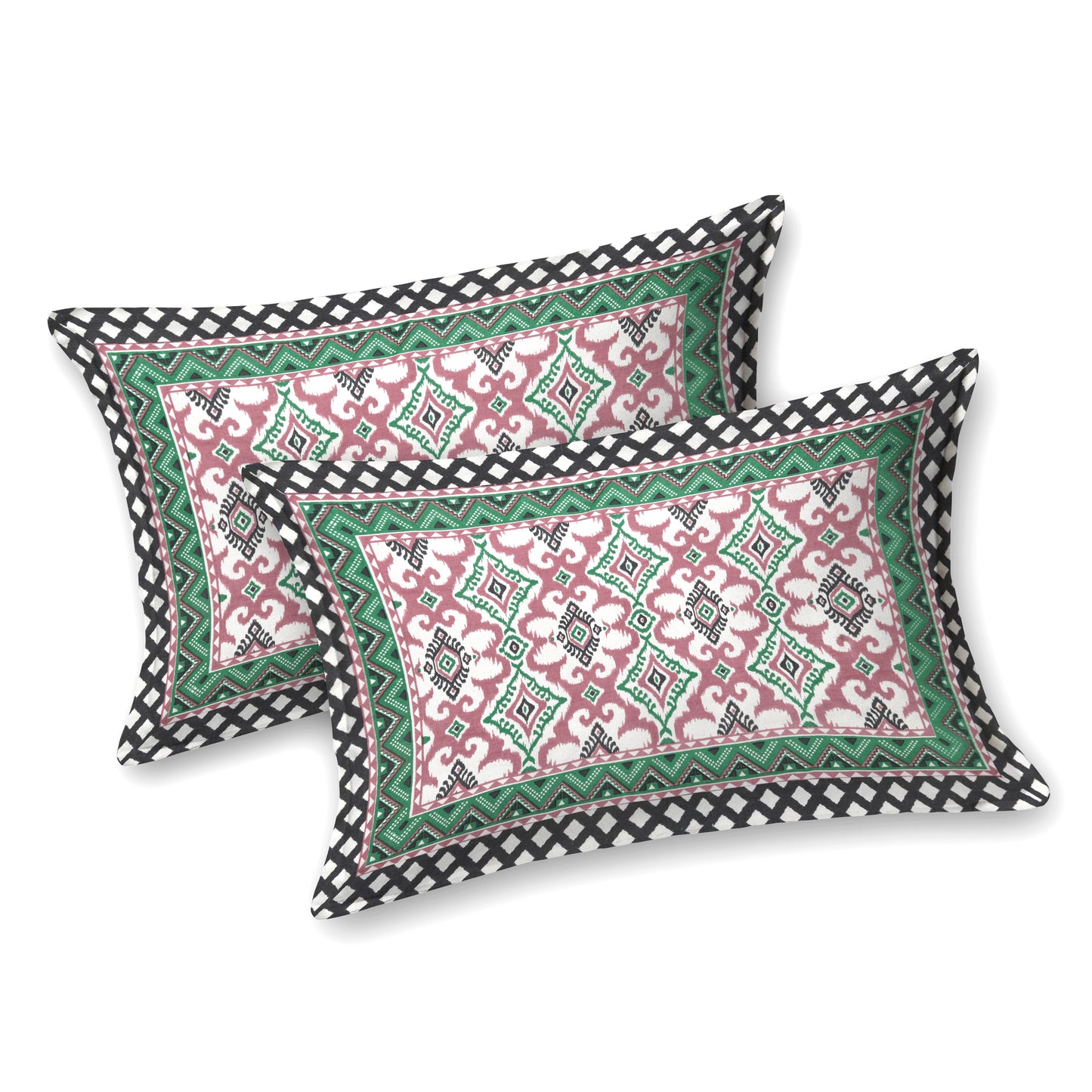 100% pure cotton jaipuri sanganari printed 98*108 king size Premium bedsheet with 2 Matching pillow covers
