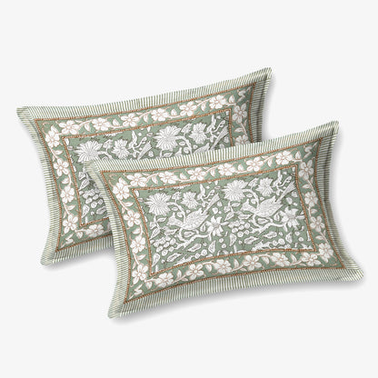 100% pure cotton jaipuri sanganari printed 98*108 king size Premium bedsheet with 2 Matching pillow covers