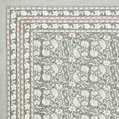 100% pure cotton jaipuri sanganari printed 98*108 king size Premium bedsheet with 2 Matching pillow covers