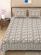 100% pure cotton jaipuri sanganari printed 98*108 king size Premium bedsheet with 2 Matching pillow covers