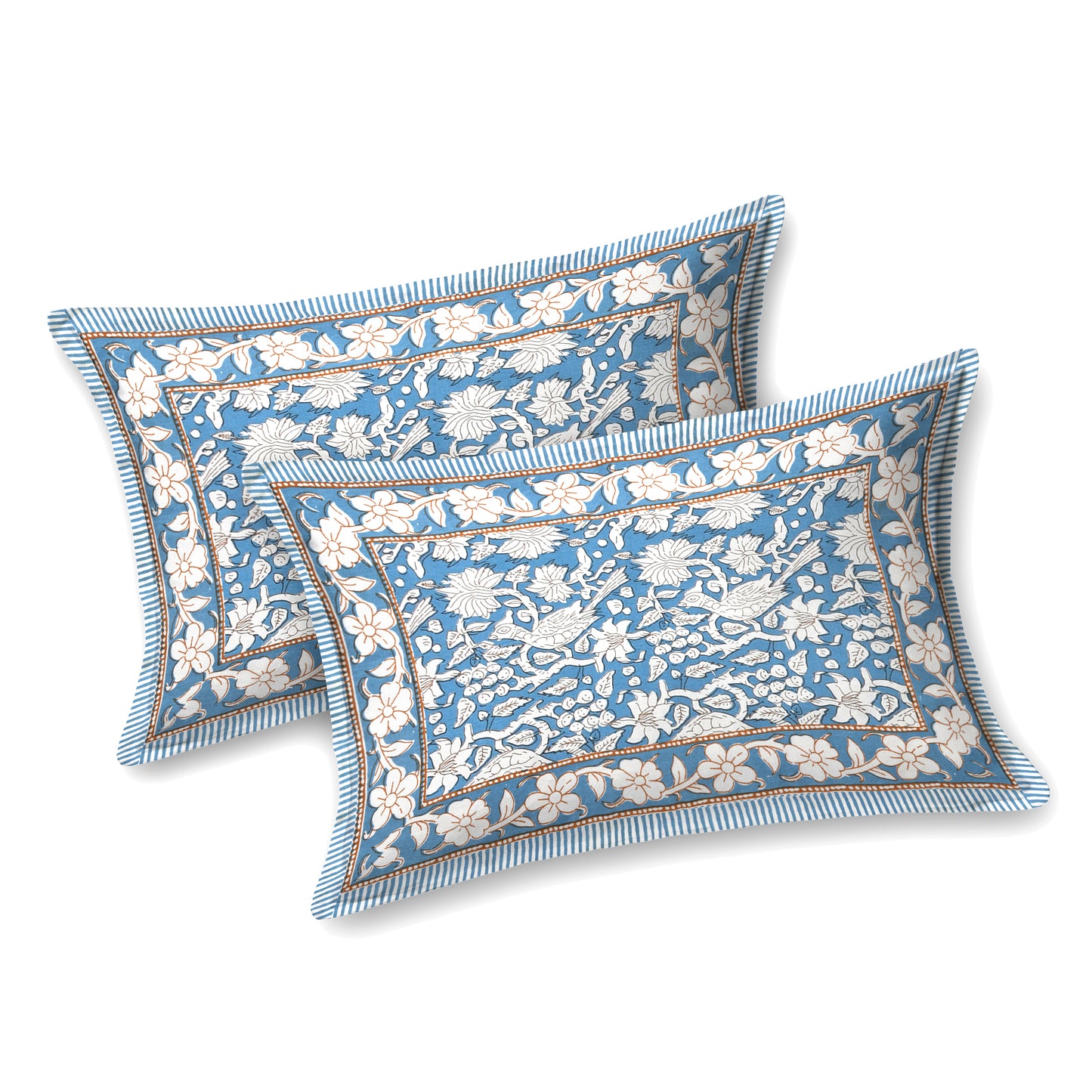 100% pure cotton jaipuri sanganari printed king size Premium bedsheet with 2 Matching pillow covers