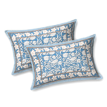 100% pure cotton jaipuri sanganari printed king size Premium bedsheet with 2 Matching pillow covers