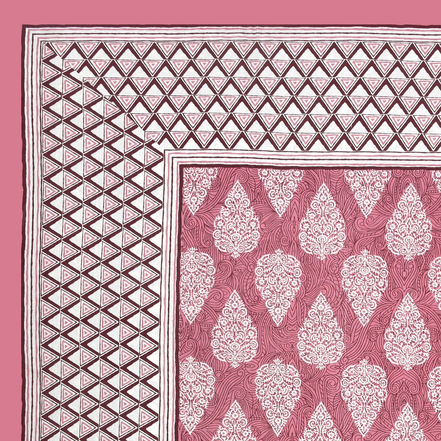 100% pure cotton jaipuri sanganari printed 98*108 king size Premium bedsheet with 2 Matching pillow covers